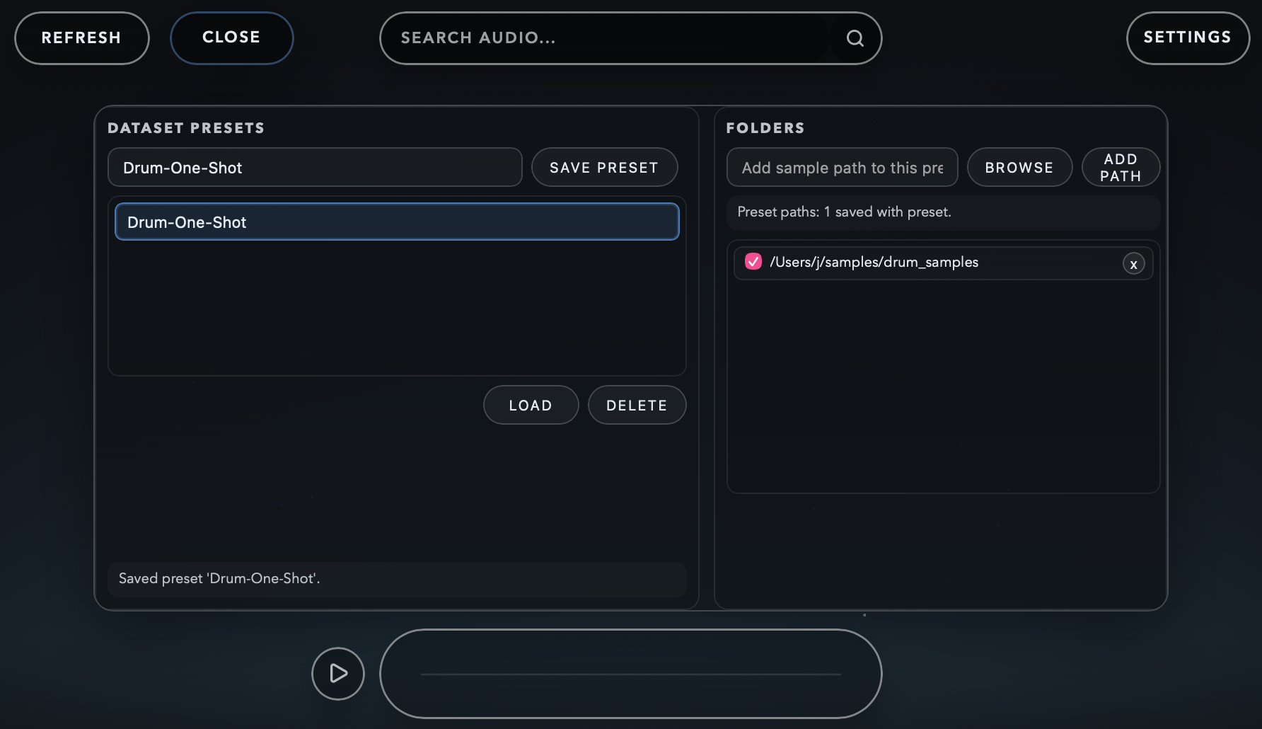 Dots Samples tutorial screenshot